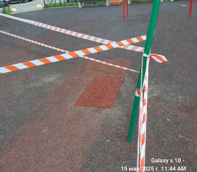 Ремонт резиного покрытия детской площадки